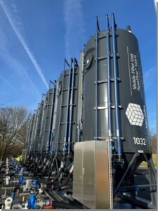 Aktivkohle-Filterbehälter der Filtrationsanlage in Willich zur Reduzierung von PFAS im Trinkwasser