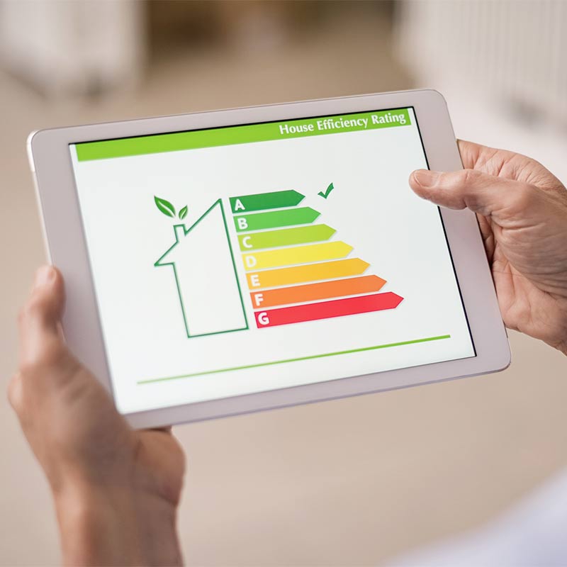 Tablet mit Energieeffizienz Rating